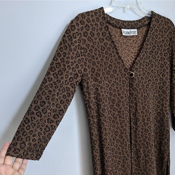 Nina Piccalino Petites Animal Print Cardigan - Picture 5 of 8
